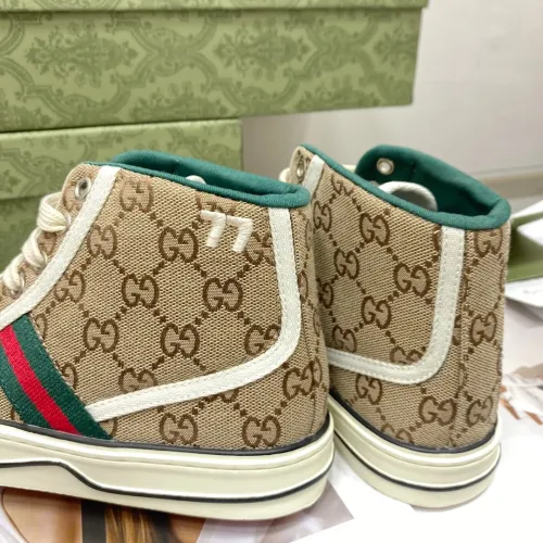 Gucci Womens Shoes Fashion Type Luxury Brand Leather Women's Gucci Tennis 1977 high top sneaker with Original Box 627838 HVK70 9765