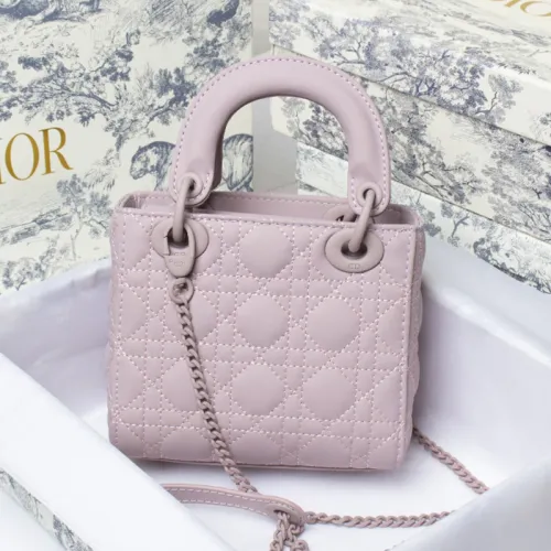 Dior Womens Bags Handbags Luxury Fashion MINI LADY DIOR BAG M0505OWCB_M323 with Original Box