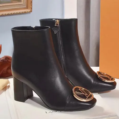 Louis Vuitton Women Shoes Boots Fashion Ankle Boots Luxury Brand Leather Design with Original Box