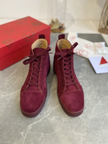 Christian Louboutin Mens Shoes Luxury Brand Red Bottom Design Louis Junior Spikes Flat with Original Box CL sneakers