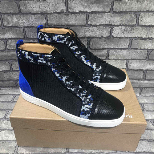 Christian Louboutin Mens Shoes Luxury Brand Red Bottom Design Louis Junior Spikes Flat with Original Box CL sneakers