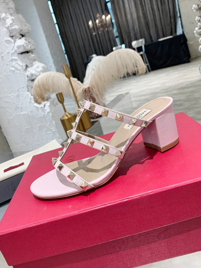 Valentino Women Shoes Mule Flip Flop Sandals ROMAN STUD SLIDE SANDAL IN QUILTED NAPPA with Original Box Luxury Brand