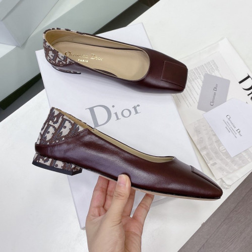 Dior Womens Shoes Sandals Fashion Pumps Luxury Brand D-Doll Flat PUMP with Original Box