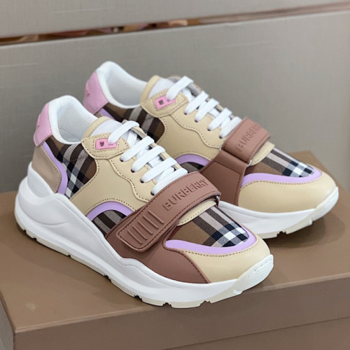 Burberry Men Shoes Fashion Sneakers Luxury Brand Vintage Cotton Sneaker with Original Box