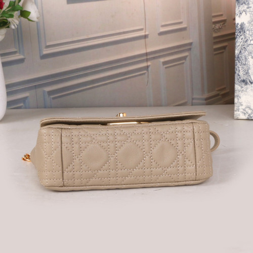 Dior Womens Bags Crossbody Bag SMALL DIOR CARO BAG Beige Supple Cannage Calfskin with Original Box M9241UWHC_M39U