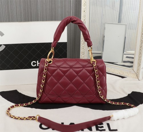 Chanel Womens Bags Shoulder Bag Small Flap Bag with Top Handle