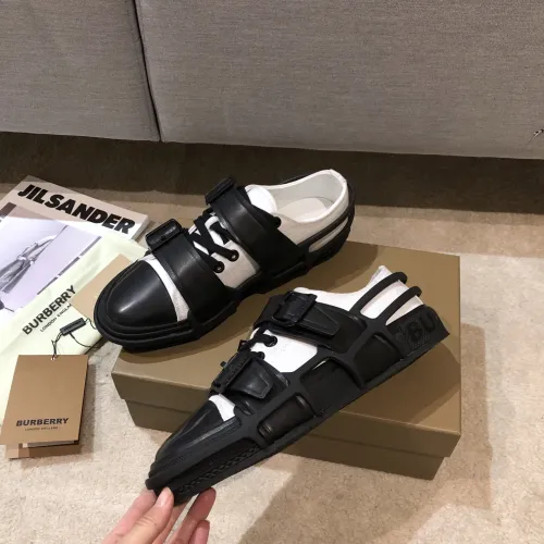 Burberry Mens Shoes Cotton and Leather Webb Sneakers