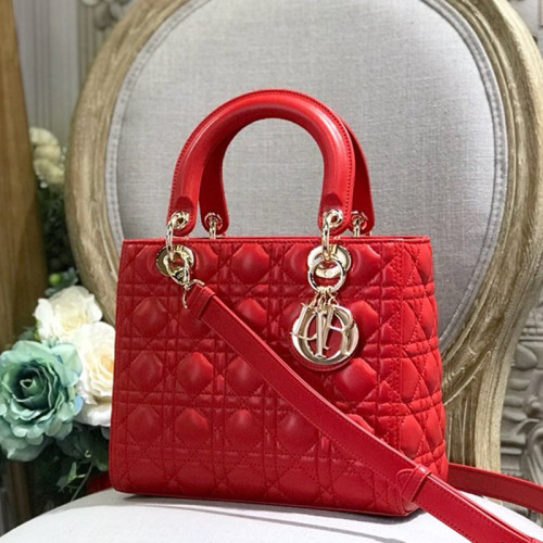 Dior Womens Bags Handbags Luxury Fashion MEDIUM LADY D-LITE BAG with Original Box