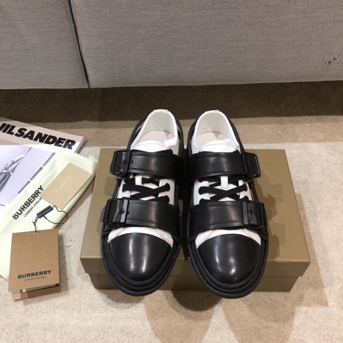 Burberry Mens Shoes Cotton and Leather Webb Sneakers