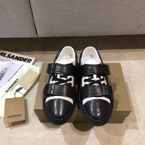 Burberry Mens Shoes Cotton and Leather Webb Sneakers