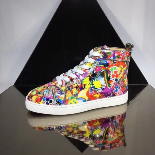 Christian Louboutin Mens Shoes Luxury Brand Red Bottom Design Louis Junior Spikes Flat with Original Box CL sneakers