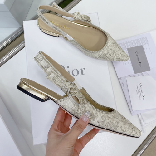 Dior Women Shoes Pumps Luxury Design Fashion Type High Heel Shoes for Wedding Style J'ADIOR SLINGBACK PUMP Cotton Embroidery with Micro Houndstooth Motif with Original Box
