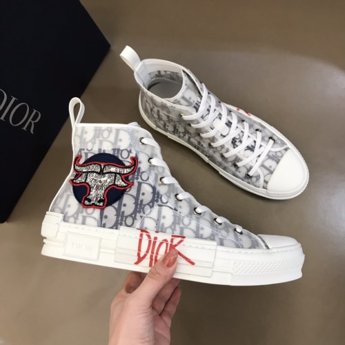 Dior Men Shoes Sneakers Casual Luxury Brand B23 High-Top Sneaker with Original Box