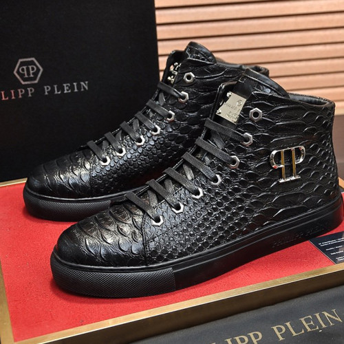 Philipp Plein Men Shoes Sneakers High Top Sneaker Fashion Design Luxury Brand Ankle Boots with Original Box