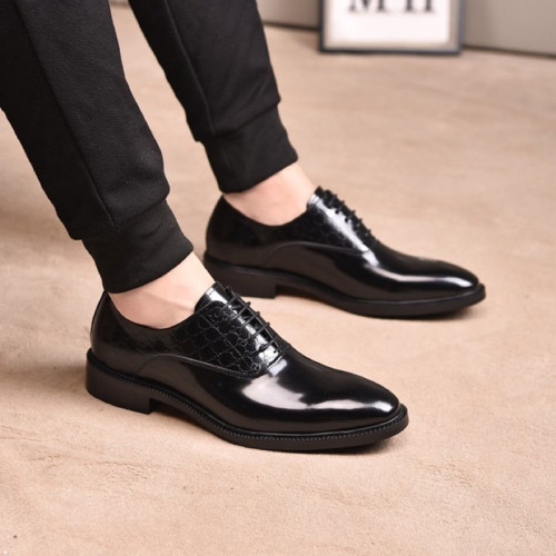 Gucci Mens Shoes Leather Design Luxury Brand Business Dress Shoes for Men with Original Box