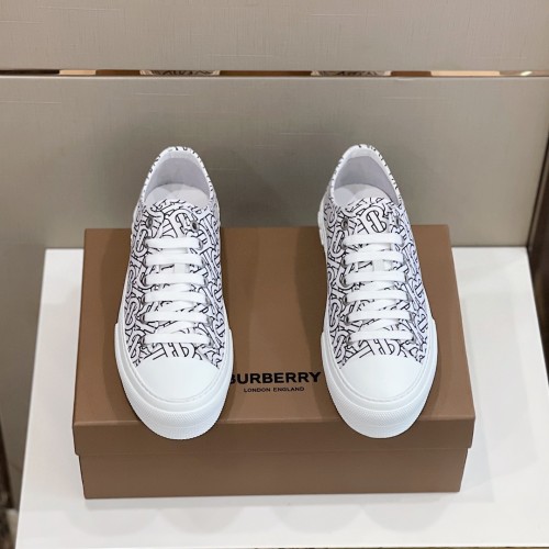 Burberry Mens Shoes Sneakers Fashion Type Luxury Brand Vintage Check Cotton Sneaker with Original Box