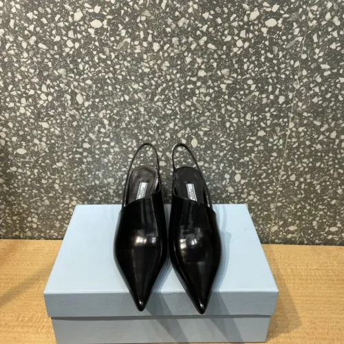 Prada Womens Shoes Slingback Pumps Luxury Brand Casual Shoes for Women with Original Box