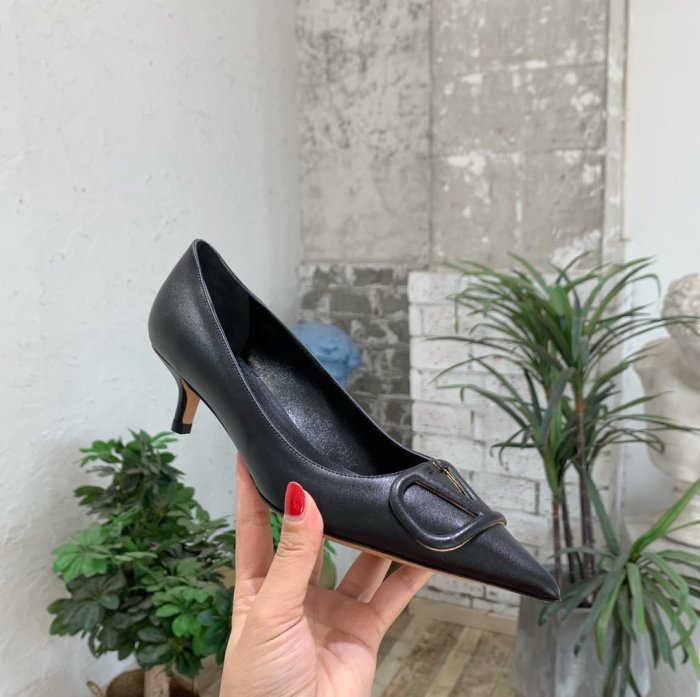 Valentino Women Shoes Mule Flip Flop Sandals VLOGO SIGNATURE CALFSKIN PUMP 45MM / 1.8 IN. with Original Box ZW2S0Q63MZF0NO