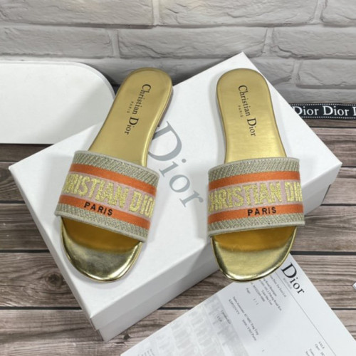 Dior Women Shoes Mule DWAY SLIDE Luxury Brand Womens Sandals Slippers with Original Box