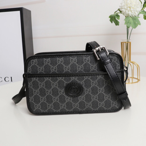 Gucci Womens Mens Bags Crossbody Shoulder Messenger Bags Luxury Brand Gucci GG Mini bag with Interlocking G with Original Box 658572 K9GSN 4075
