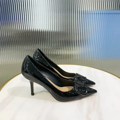 Valentino Women Shoes Mule Flip Flop Sandals VLOGO SIGNATURE CALFSKIN PUMP 80MM Luxury Brand with Original Box