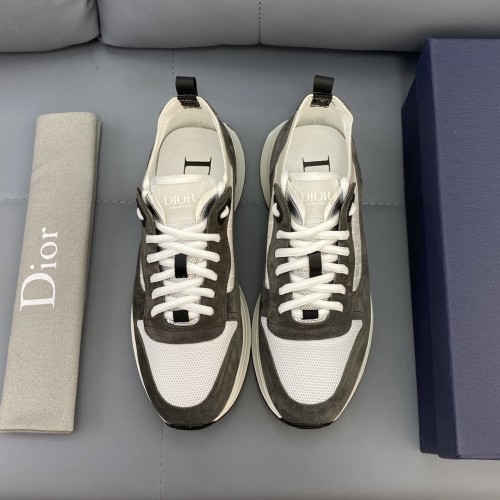 Dior Men Shoes Fashion B25 RUNNER SNEAKER Black Dior Oblique Canvas And Suede with Original Box