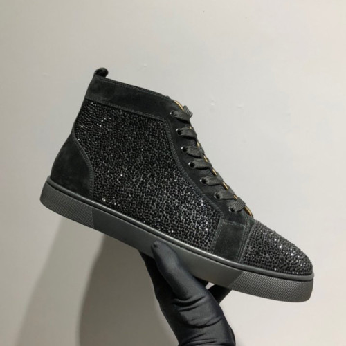 Christian Louboutin Mens Shoes Luxury Brand Red Bottom Design Louis Junior Spikes Flat with Original Box CL sneakers
