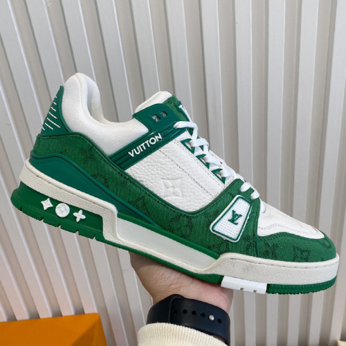 Louis Vuitton Womens Shoes Fashion Sneakers Design Luxury Brand LV TRAINER SNEAKER with Original Box 1A9JI9