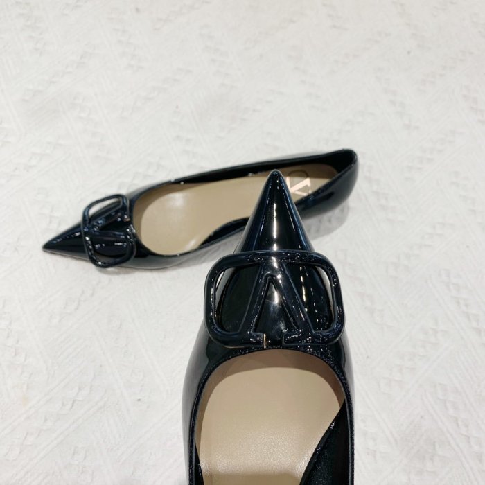 Valentino Women Shoes Mule Flip Flop Sandals VLOGO SIGNATURE CALFSKIN PUMP 45MM / 1.8 IN. Luxury Brand with Original Box