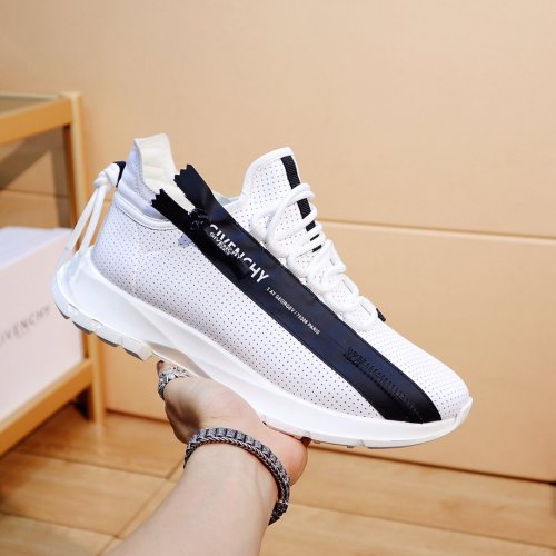 Givenchy Men Shoes Fashion Type Luxury Brand GIVENCHY SNEAKERS IN LEATHER WITH LATEX BAND with Original Box