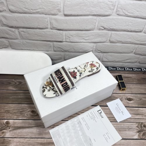 Dior Women Shoes Mule DWAY SLIDE Luxury Brand Womens Sandals Slippers with Original Box
