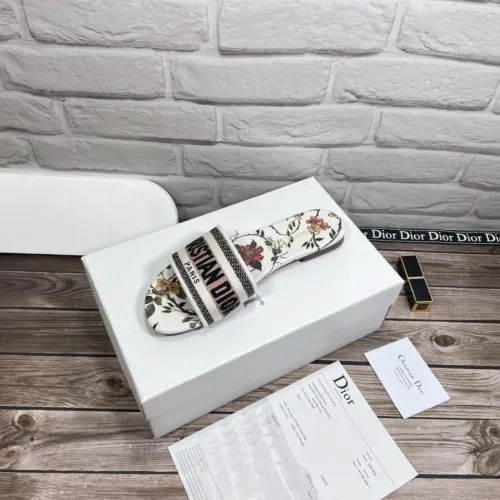 Dior Women Shoes Mule DWAY SLIDE Luxury Brand Womens Sandals Slippers with Original Box