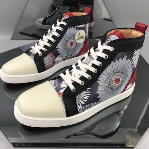 Christian Louboutin Mens Shoes Luxury Brand Red Bottom Design Louis Junior Spikes Flat with Original Box CL sneakers