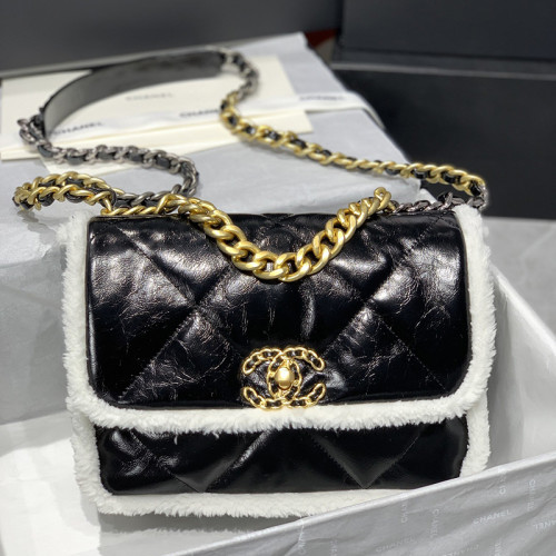 Chanel Womens Bags Shoulder Messenger Bags Chanel 19 Flap Bag Luxury Brand with Original Box