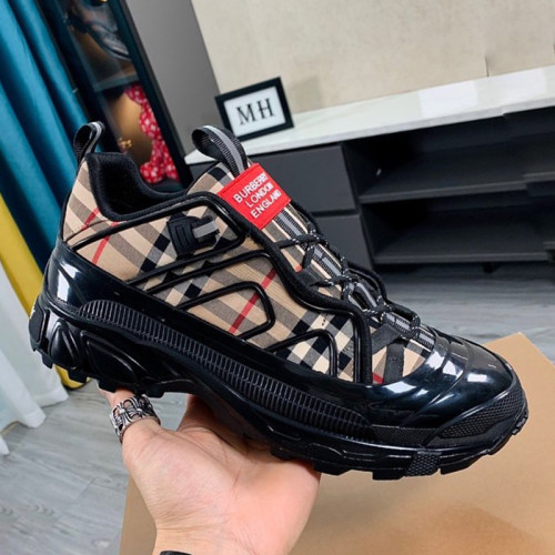 Burberry Men Shoes Sneakers Luxury Brand Vintage Check Cotton Arthur Sneakers With Original Box