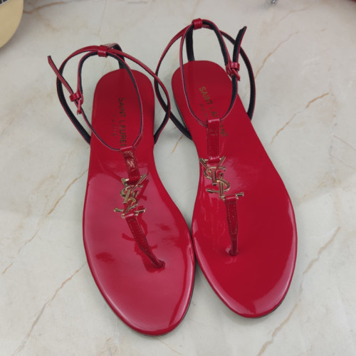 Yves Saint Laurent YSL Women Shoes Sandals Slippers Luxury Brand Genuine Leather Sole Womens Slippers with Original Box