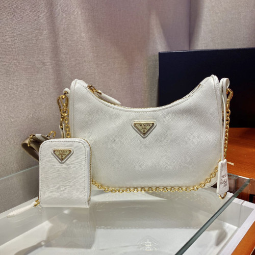 Prada Men Womens Shoulder Bags with Original Box 1BH204_R064_F0009_V_V1L Luxury Brand Prada Re-Edition 2005 Saffiano leather bag