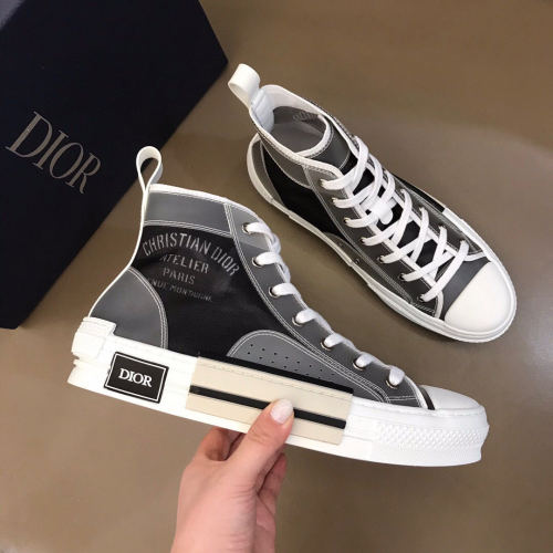 Dior Womens Mens Shoes Sneakers Luxury Brand Unisex Design B23 High-Top Sneaker with Box