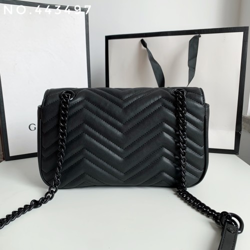 Gucci Womens Bags Shoulder Messenger Bag Luxury Brand Gucci GG Marmont matelassé small bag with Original Box 443497 DTDIT 9022