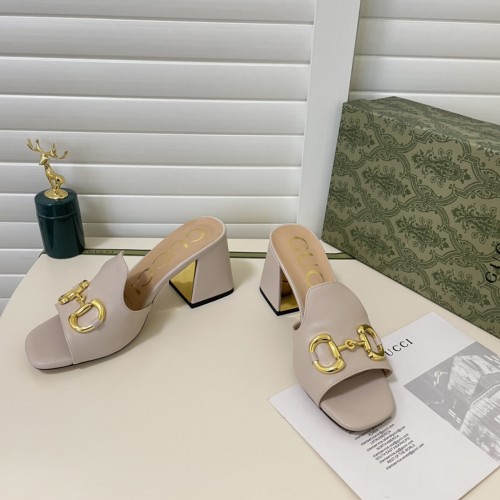 Gucci Womens Shoes Sandals Casual Design Luxury Brand Classic Leather Women's slide sandal with Horsebit with Original Box
