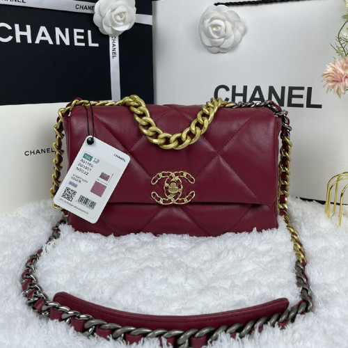 Chanel Womens Bags Shoulder Messenger Bags Chanel 19 Flap Bag Luxury Brand with Original Box