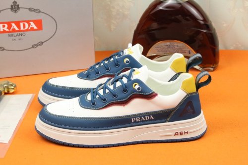 Prada Mens Shoes Sneakers Casual Shoes for Men Luxury Brand Breathable Fashion Sneakers with Original Box