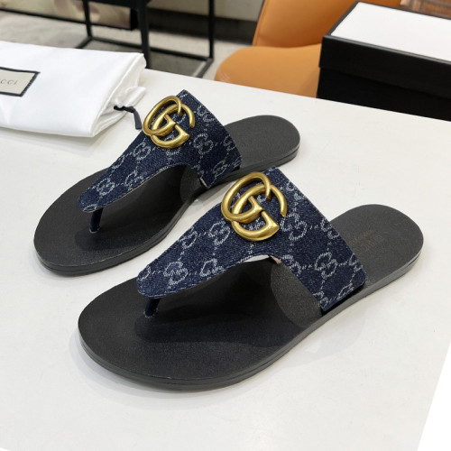 Gucci Womens Shoes Sandals Casual Design Luxury Brand Classic Leather thong sandal with Double G ‎497444 A3N00 1000 with Original Box