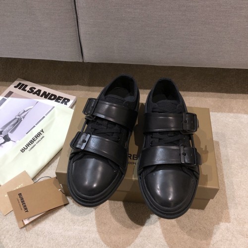 Burberry Mens Shoes Cotton and Leather Webb Sneakers