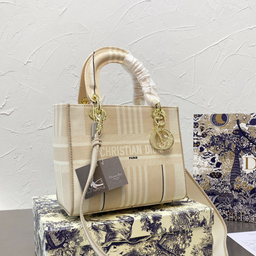 Dior Womens Bags Handbags Luxury Fashion MEDIUM LADY D-LITE BAG with Original Box