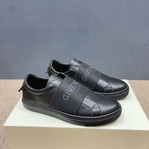 Givenchy Men Shoes Fashion Type Luxury Brand GIVENCHY SNEAKERS IN LEATHER WITH LATEX BAND with Original Box