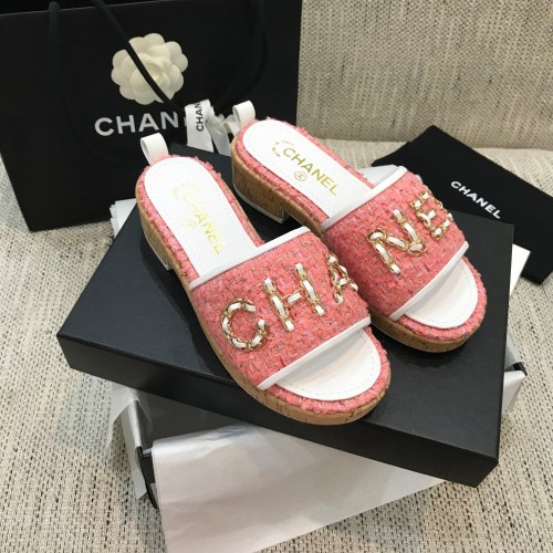 Chanel Womens Shoes Mules Tweed
