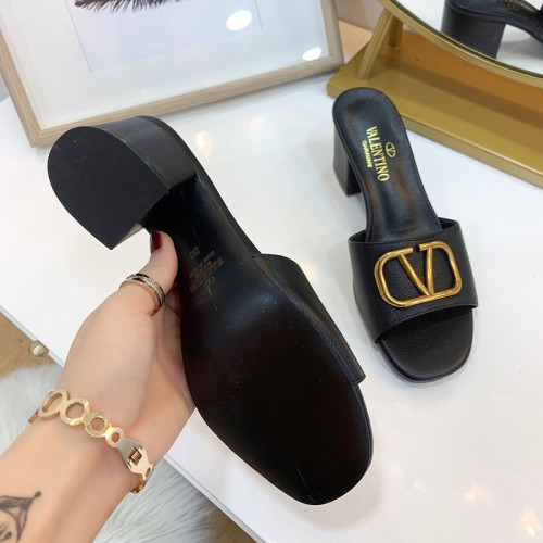Valentino Womens Shoes Vlogo Sandals Mid Heels Mule