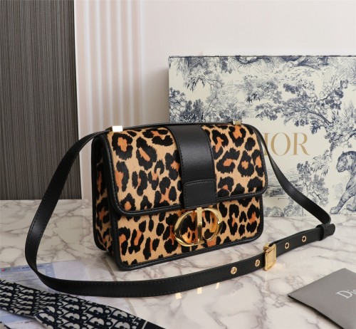 Dior Womens Bags Crossbody Design Shoulder Bags Luxury Brand 30 MONTAIGNE BAG Beige Multicolor Mizza Pony-Hair Calfskin M9203UZAB_M918 with Original Box