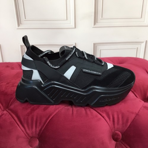Dolce&Gabbana Men Shoes Sneakers Luxury Brand Mixed-material Daymaster sneakers with DG logo CS1941AQ7098B706